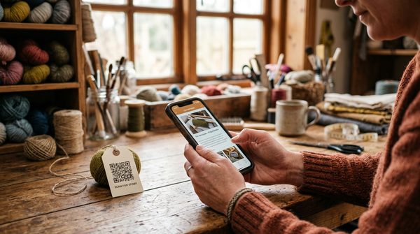 Scanning a QR code to view your product page